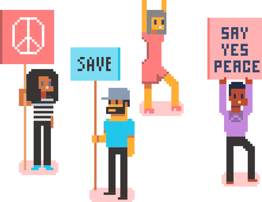 People protesting